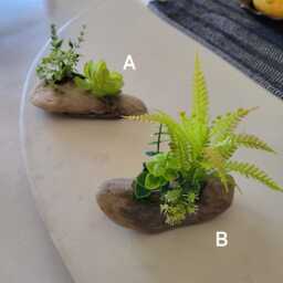 Natural Driftwood Planter With Faux Succulents Lake Superior Decor - thumbnail 2
