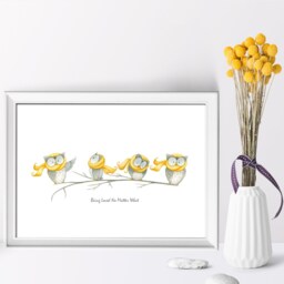 Personalised Owl Print, New Home Gift, Family Our Print - Owls Gift - thumbnail 2