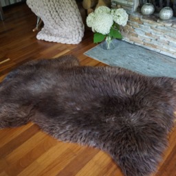 Sheepskin Rugs Gray X Throw Genuine Leather Wool Carpet Decorative Rug Comfy, Carpet Shag Cozy G - thumbnail 3