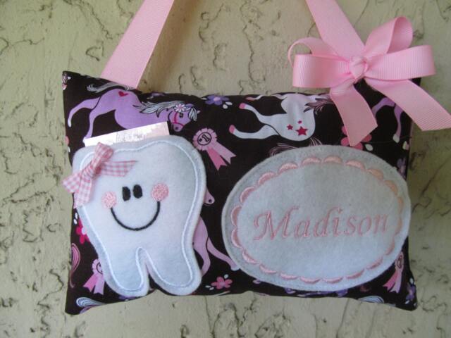 Personalized Tooth Fairy Pillow, Children's Keepsake, Custom Holder, Kids Gift, Gift
