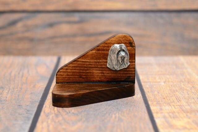 Bearded Collie - Wooden Candlestick With Dog, Souvenir, Decoration, Limited Edition, Collection - image 1