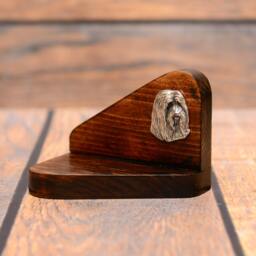 Bearded Collie - Wooden Candlestick With Dog, Souvenir, Decoration, Limited Edition, Collection - thumbnail 2