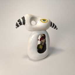 Handmade Ceramic Sculpture Miro Inspired Art Bust Statue. Sculpture Installation. Crafts Sculpture Decor. Chamotte Clay Art - thumbnail 4