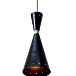 Mid Century Pendant Ceiling Lamp Light Lelo , Stilnovo Handmade Brass Hallway Entrance Red Green Yellow - thumbnail 3