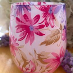 Feather Design Soy Wax Candle Renee Glass Jar, Highly Fragranced - thumbnail 3
