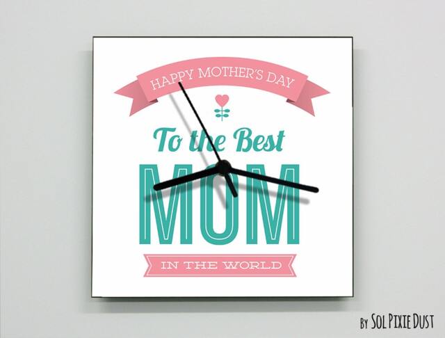 Mother's Day Wall Clock - To The Best Mom in World - image 1
