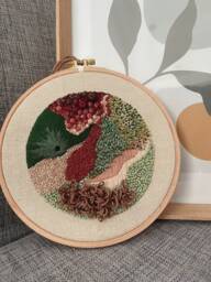 Modern Embroidery Wall Hanging- Wedding Decor- Room Decor Aesthetic Hoop Art- Handmade Embroidered Home Apartment