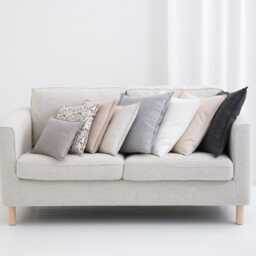 Linen Pillow Cover - Square Pillow Cover Softened Case Zipper Stylish Organic - thumbnail 3