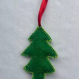 Handmade Beading Embroidery Christmas Ornaments Set Of 4 - thumbnail 2