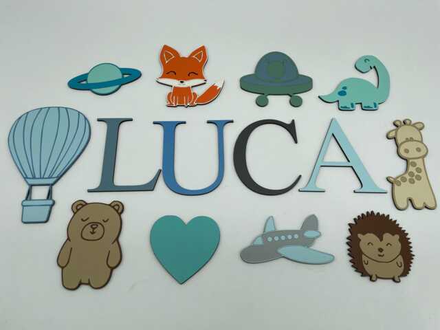 Painted Wooden Toy Box Letters & Embellishments Custom Nursery Decor - image 1