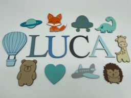 Painted Wooden Toy Box Letters & Embellishments Custom Nursery Decor