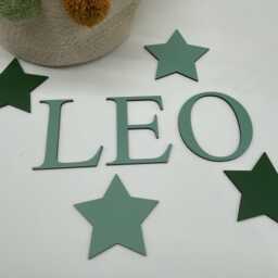 Painted Wooden Toy Box Letters & Embellishments Custom Nursery Decor - thumbnail 4
