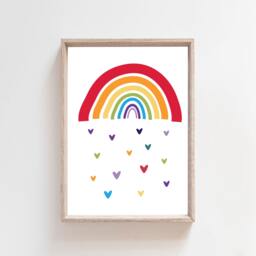 Set Of 3 Rainbow Prints, Wall Art, Girls Nursery Colourful Playroom Name Print, Boys Print - thumbnail 2