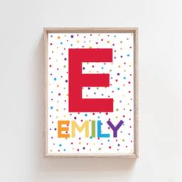 Set Of 3 Rainbow Prints, Wall Art, Girls Nursery Colourful Playroom Name Print, Boys Print - thumbnail 3
