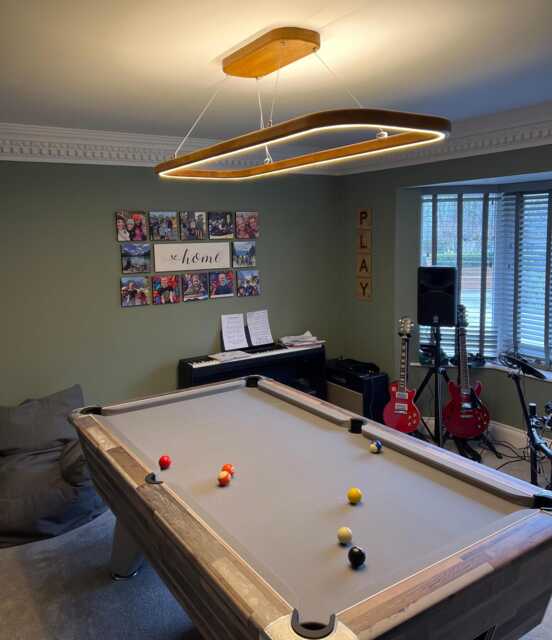 Oak Pool Table Led Light Modern Dimmable Billiard Lighting - image 1