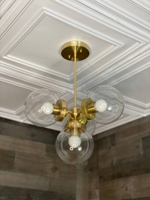 Vega Modern 4 Light 6In. Globe Mid Century Chandelier - image 1