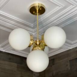 Vega Modern 4 Light 6In. Globe Mid Century Chandelier - thumbnail 3