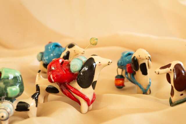 Ceramic Dachshund Lucky Dog Handcrafted Good Luck Charm - image 1