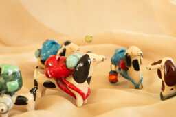 Ceramic Dachshund Lucky Dog Handcrafted Good Luck Charm - thumbnail 1