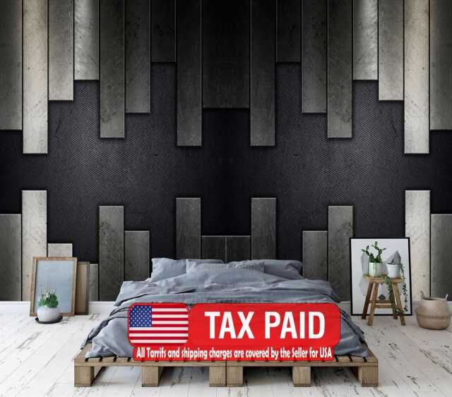Abstract Grunge Metal Wall Mural, Easy-Install Peel & Stick Wallpaper - image 1