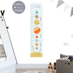 Solar System Height Chart Wall Sticker Nursery Space Art - thumbnail 3