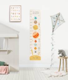 Solar System Height Chart Wall Sticker Nursery Space Art