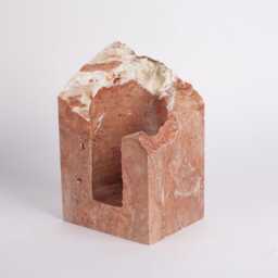 Handmade Pink Travertine Wine Bottle Holder Unique Rack - thumbnail 4