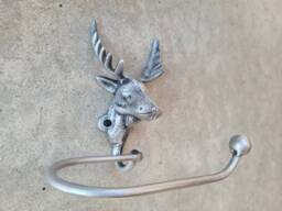Moose Bathroom Toilet Paper Holder, Pick Your Color, Tp Nature Towel Rack, Wall Hook. Ranch Cabin Rustic Bath Fixture Christmas