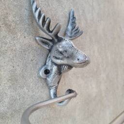 Moose Bathroom Toilet Paper Holder, Pick Your Color, Tp Nature Towel Rack, Wall Hook. Ranch Cabin Rustic Bath Fixture Christmas - thumbnail 3