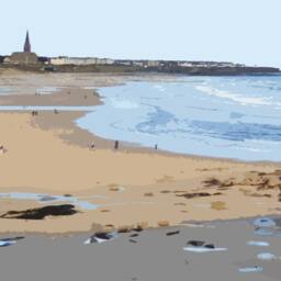 Tynemouth Travel Poster - Retro Longsands Beach Art Print - thumbnail 2