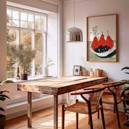 Modern Still Life Wall Art Print, Red Pears & Grapes Poster, Minimal Kitchen Art, Fruit Painting For Dining Room Or Home Interior - thumbnail 3