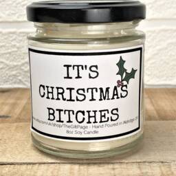 Rude Merry Christmas Soy Candle - Novelty Gift - thumbnail 3