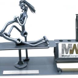 Chiropractor Metal Sculpture Gift Business Card Holder Desc Accessory, Best Future Gift, Appreciation Present - thumbnail 3