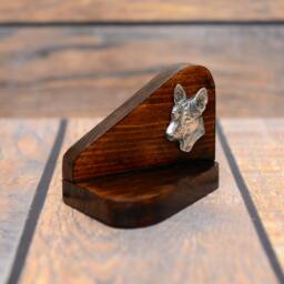 Basenji - Wooden Candlestick With Dog, Souvenir, Decoration, Limited Edition, Collection - thumbnail 3