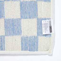 100% Cotton Non-Slip Bath Mat - Super Absorbent, Quick Dry, Soft Chequered Bathroom With Latex Backing, 50x80cm Washable - thumbnail 4