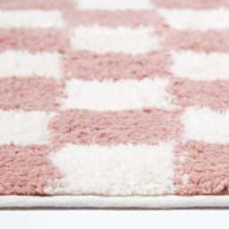 100% Cotton Non-Slip Bath Mat - Super Absorbent, Quick Dry, Soft Chequered Bathroom With Latex Backing, 50x80cm Washable - thumbnail 3