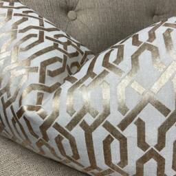 "Geo Luxury Textured Rectangle Cushion Cover, Pillow Cover Size 12"" X 20" - thumbnail 2