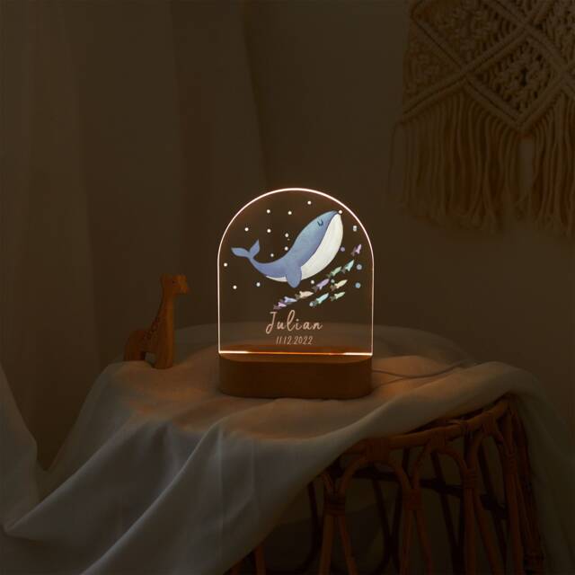 Nursery Decor Night Light, Baby Room Lamp, Kids Decor, Personalized Newborn Gifts Gift With Name - image 1