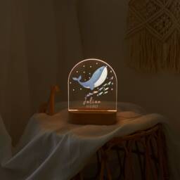 Nursery Decor Night Light, Baby Room Lamp, Kids Decor, Personalized Newborn Gifts Gift With Name - thumbnail 1