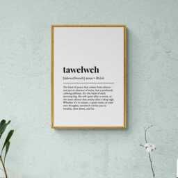 Tawelwch Welsh Word Definition Wales Gift Wall Art Print - thumbnail 3