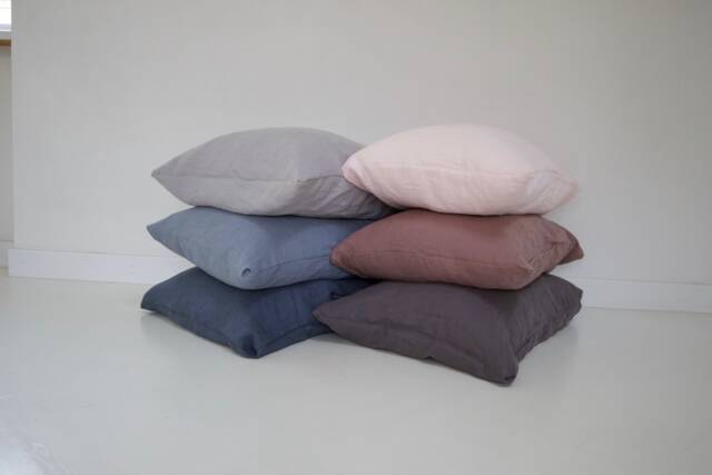 Handmade Linen Pillowcase Stone Washed European Flax, Envelope Closure - image 1