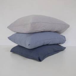 Handmade Linen Pillowcase Stone Washed European Flax, Envelope Closure - thumbnail 2