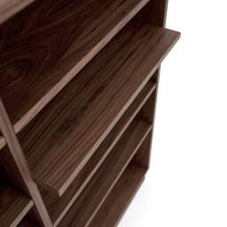 Bookcase, Bookshelf Made Of Walnut Vaneer - Livlo O-R02 - thumbnail 4