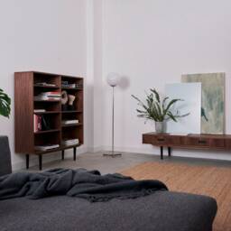 Bookcase, Bookshelf Made Of Walnut Vaneer - Livlo O-R02 - thumbnail 3