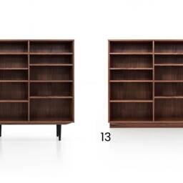 Bookcase, Bookshelf Made Of Walnut Vaneer - Livlo O-R02 - thumbnail 2