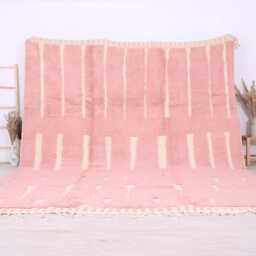 Pink Moroccan Rug, Wool Rug, Berber Authentic Beni Ouarain Rug - thumbnail 2