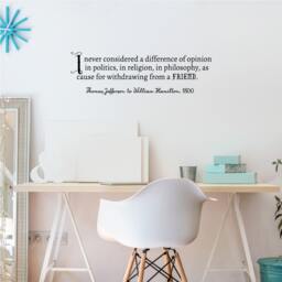 Thomas Jefferson Quote Wall Decal - Historical Saying, Classroom Decor - thumbnail 2