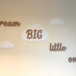 Dream Big Little One Sign - Beech Wood & Acrylic Nursery Decor - thumbnail 2