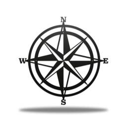 Compass Metal Wall Art - thumbnail 1