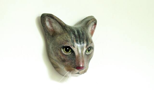 Custom Cat Portrait/Cat Memorial Wall Mount, Art Sculpture, Faux Taxidermy - image 1